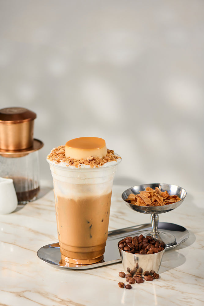 Crème Brûlée Foam Powder – Rich Caramel Flavor Topping