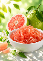 Inside of grapefruit pulps canned