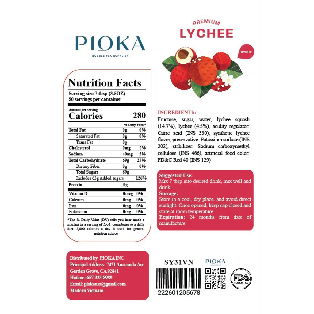 Premium Lychee Syrup