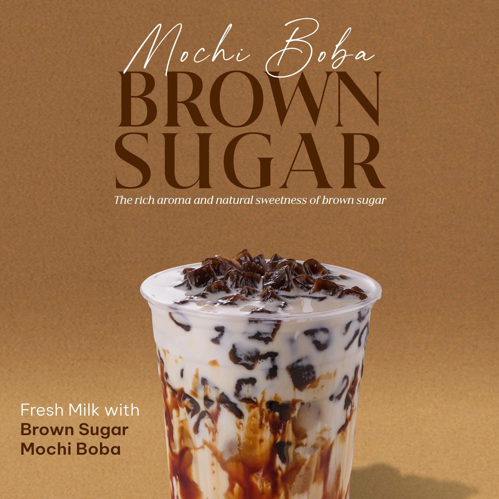 Mochi Boba – Brown Sugar Flavor (Soft & Chewy) for Milk Tea