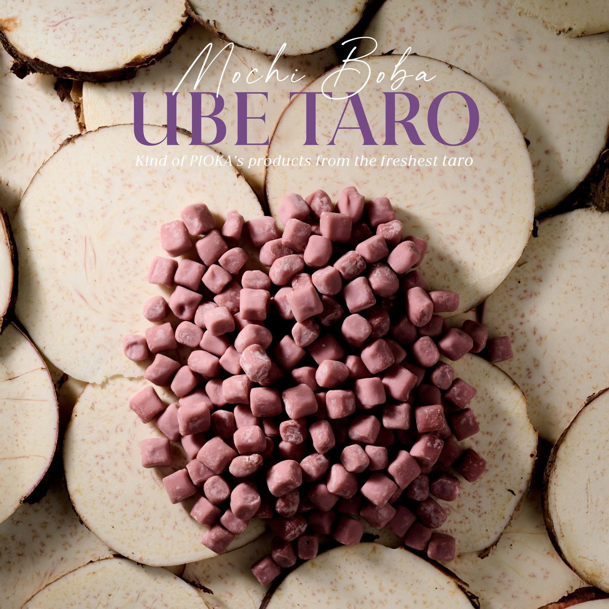 Ube Taro Mochi Boba from Pioka brand.