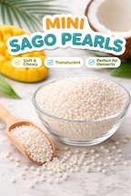 Mini Sago Pearl ( Topping Dessert Premium)