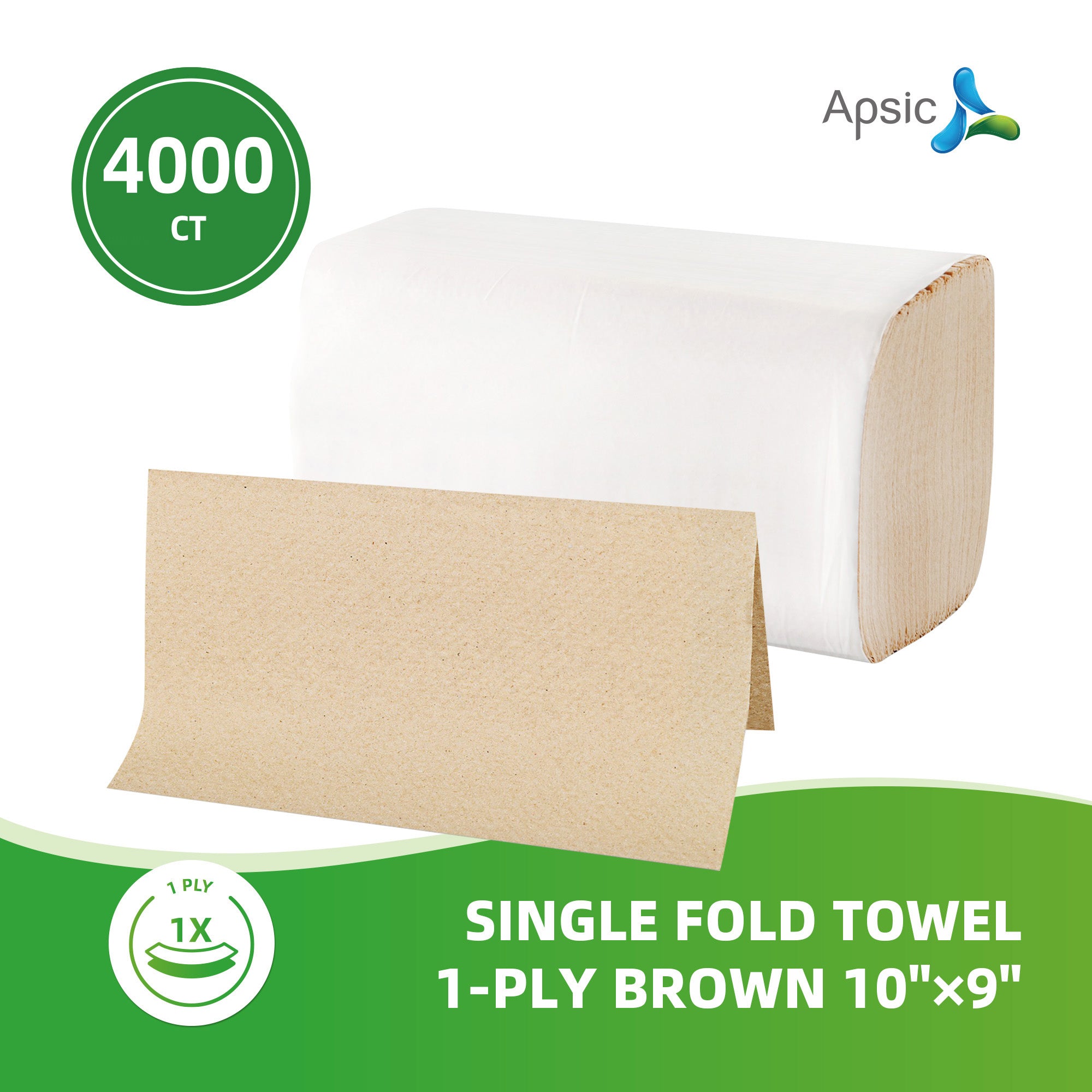 Multifold Hand Towel Brown 1-Ply 9.25"×9"