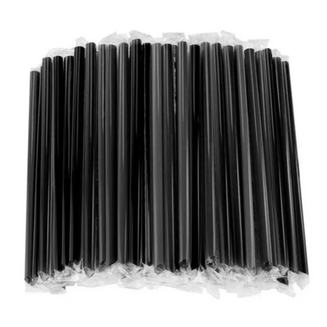 Large Plastic Straw (Black)