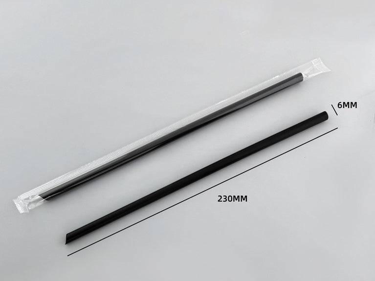 [6mm] 9" Jumbo Small Plastic Straws, 6000pcs/case