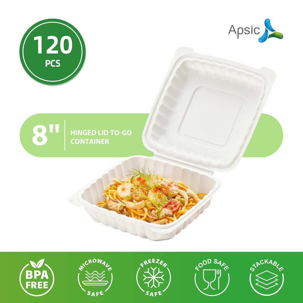 HINGED LID TO-GO CONTAINER MICROWAVABLE