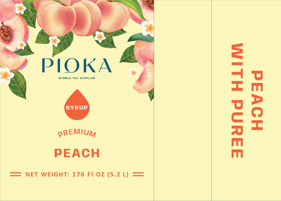 Premium Peach Syrup 5.2L/Bottle