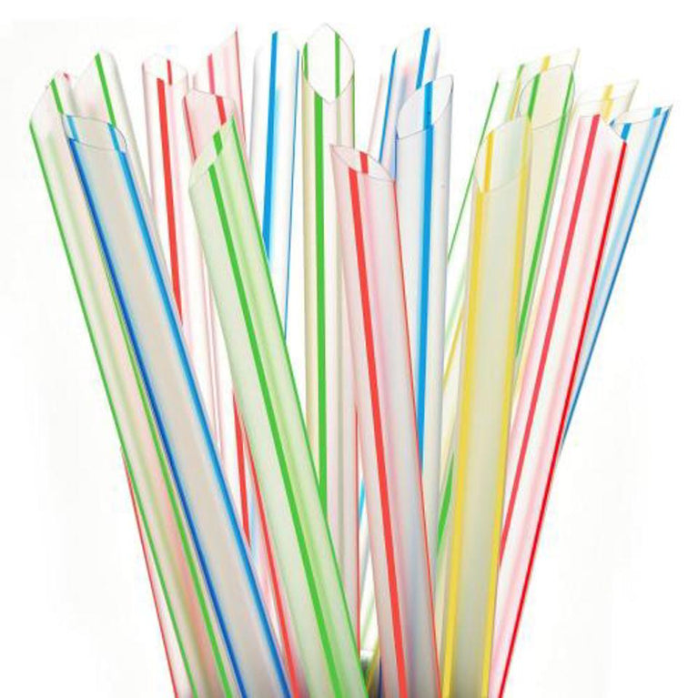 Large Plastic Straw (Stripe)